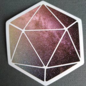 Twenty sided dice sticker